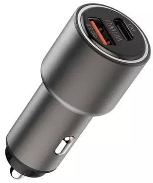 Автомобильное зарядное устройство WIWU Zinc Alloy USB-C + USB-A/PD 3.0/QC 3.0/38W (черное)