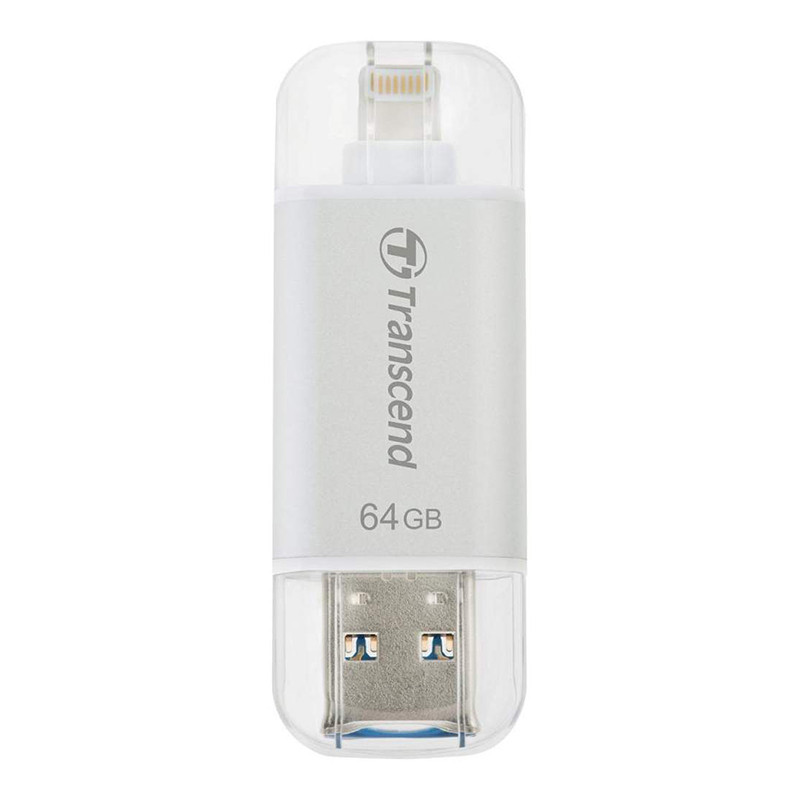 Портативный флэш-накопитель Transcend 64GB JetDrive Go 300 USB 3.1 (серебристый)