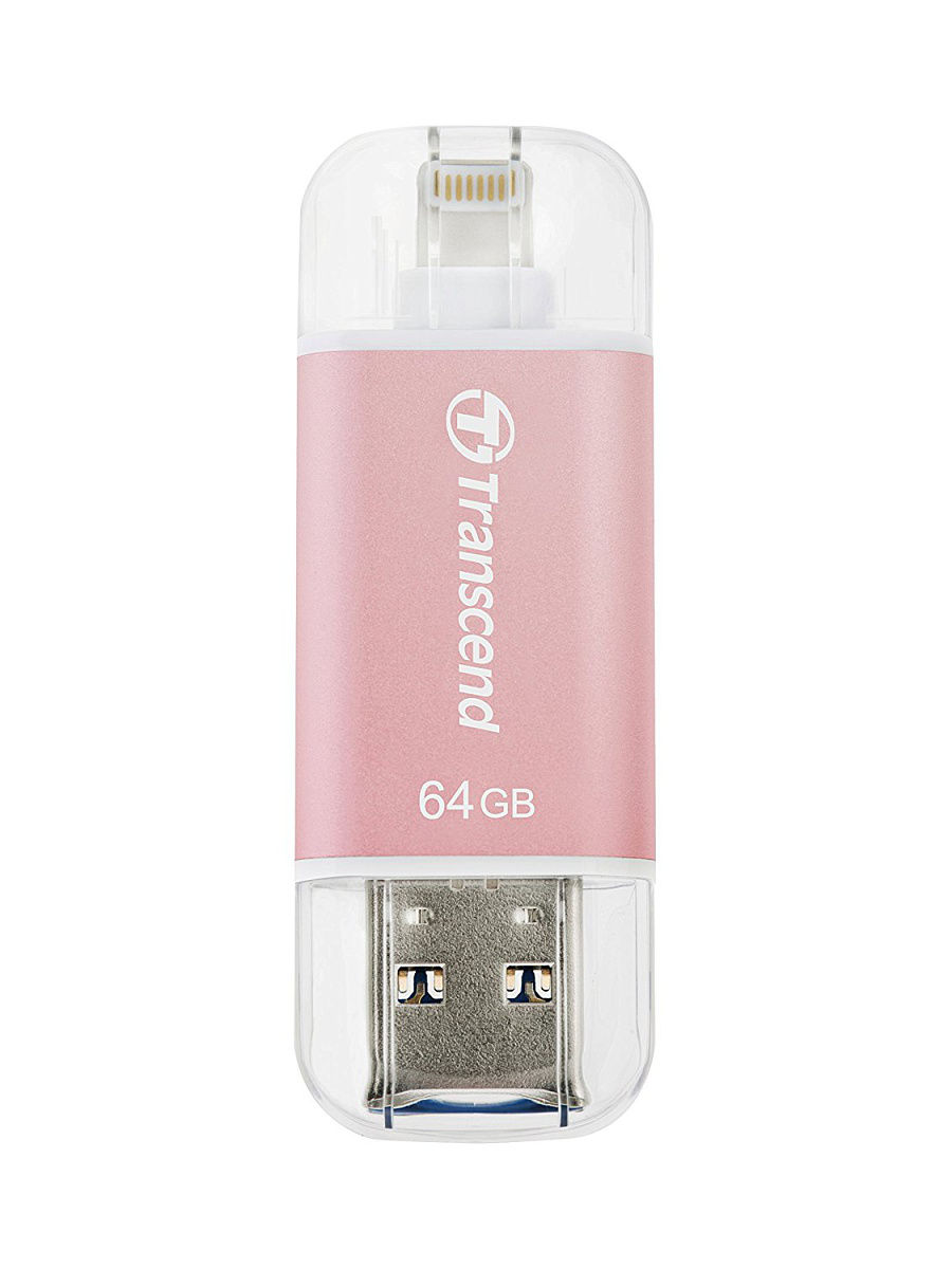 Портативный флэш-накопитель Transcend 64GB JetDrive Go 300 USB 3.1 (розовый)