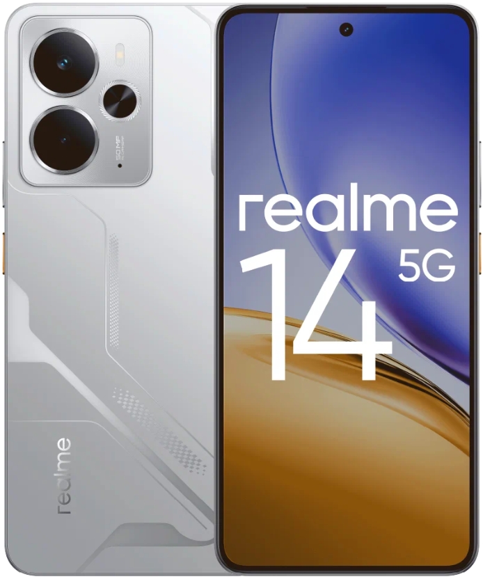 Смартфон Realme 14 5G 8/256ГБ Серебряный (Mecha Silver)