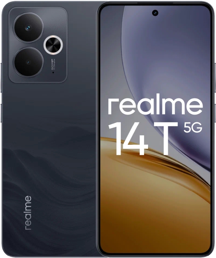Смартфон Realme 14T 5G 12/256ГБ Черный (Obsidian Black)