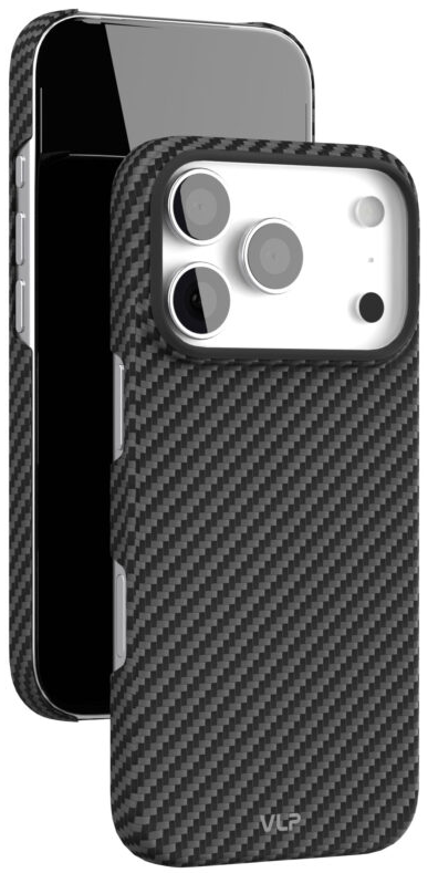Чехол ультратонкий кевларовый VLP Kevlar Case с поддержкой MagSafe для iPhone 17 Pro Max (черный)