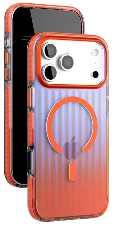 Чехол накладка VLP Pulse Case с поддержкой MagSafe для iPhone 17 Pro Max (оранжевый)