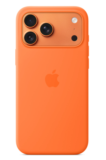 Чехол клип-кейс силиконовый Apple Silicone Case MagSafe для iPhone 17 Pro Max, цвет Oranqe, Оранжевый (MGFL4)