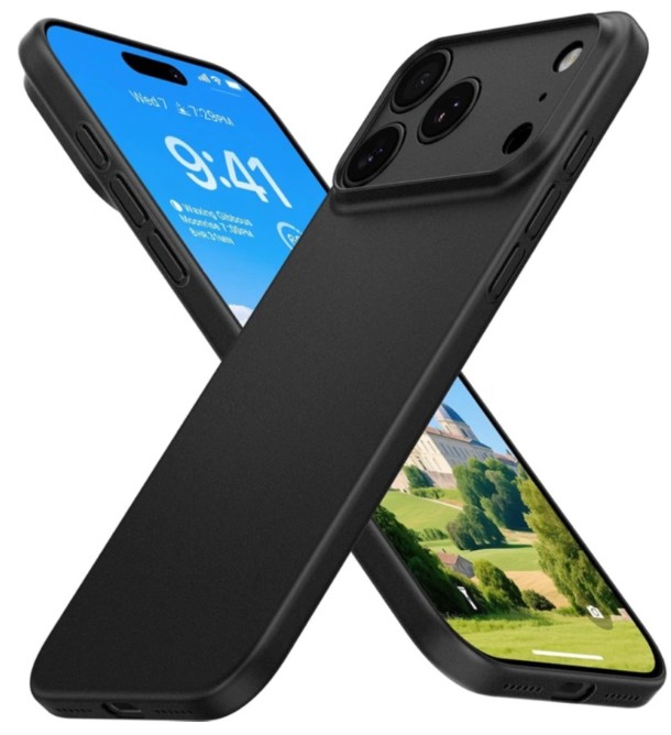 Чехол тонкий накладка Gurdini Super Slim 0.3 mm для Apple iPhone 17 Pro Max (черный)