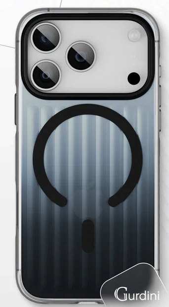 Чехол накладка Gurdini Ocean Case с поддержкой MagSafe для iPhone 17 Pro Max (Metalic, черный)