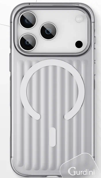 Чехол накладка Gurdini Ocean Case с поддержкой MagSafe для iPhone 17 Pro Max (Metalic, серебро)