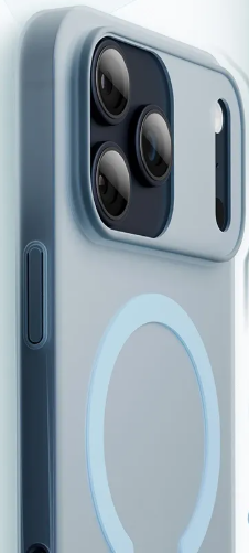 Чехол тонкий накладка Gurdini Slim Series с MagSafe для iPhone 17 Pro Max (синий)
