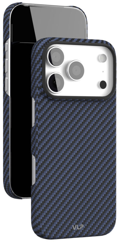 Чехол ультратонкий кевларовый VLP Kevlar Case с поддержкой MagSafe для iPhone 17 Pro (синий)