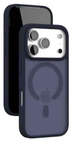 Чехол накладка VLP LITE Bloom Case с поддержкой MagSafe для iPhone 17 Pro (темно-синий)