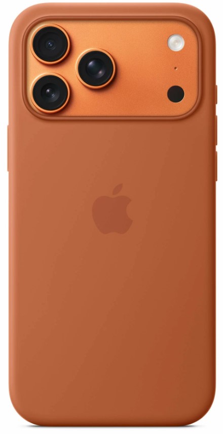 Чехол клип-кейс силиконовый Apple Silicone Case MagSafe для iPhone 17 Pro, цвет Terra Cotta, Коричневый Красный (MGFJ4)