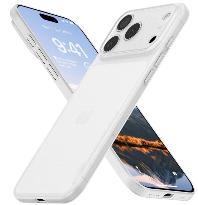 Чехол тонкий накладка Gurdini Super Slim 0.3 mm для Apple iPhone 17 Pro (белый)
