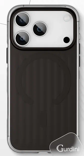 Чехол накладка Gurdini Ocean Case с поддержкой MagSafe для iPhone 17 Pro (прозрачный, черный)