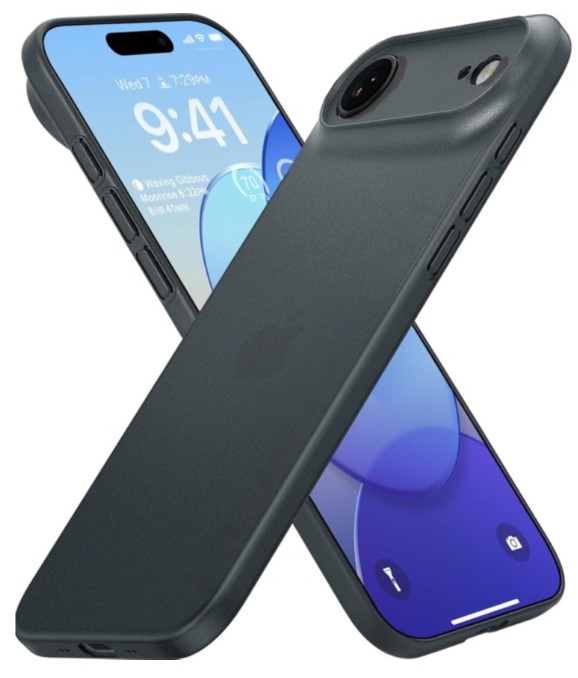 Чехол тонкий накладка Gurdini Super Slim 0.3 mm для Apple iPhone 17 Air (серый)
