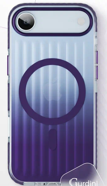 Чехол накладка Gurdini Ocean Case с поддержкой MagSafe для iPhone Air (прозрачный, фиолетовый)