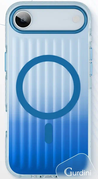 Чехол накладка Gurdini Ocean Case с поддержкой MagSafe для iPhone Air (прозрачный, синий)