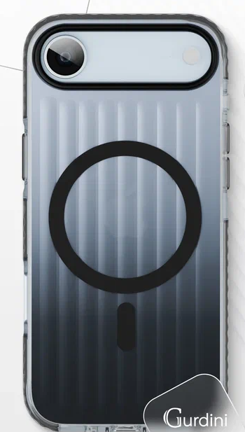 Чехол накладка Gurdini Ocean Case с поддержкой MagSafe для iPhone Air (Metalic, черный)
