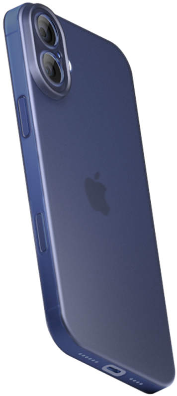 Чехол тонкий накладка Gurdini Super Slim 0.3 mm для Apple iPhone 17 (темно синий)