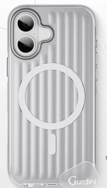 Чехол накладка Gurdini Ocean Case с поддержкой MagSafe для iPhone 17 (Metalic, серебро)