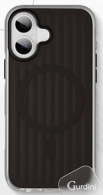 Чехол накладка Gurdini Ocean Case с поддержкой MagSafe для iPhone 17 (прозрачный, черный)