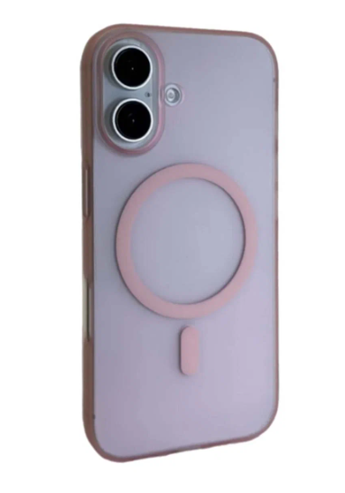 Чехол тонкий накладка Gurdini Slim Series с MagSafe для iPhone 17 (розовый)