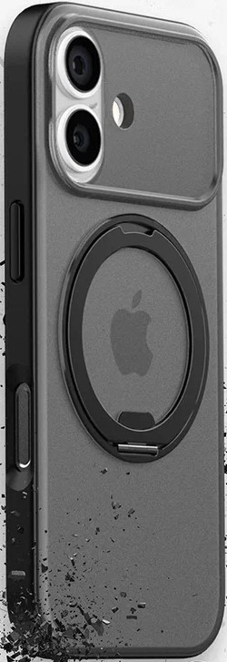 Чехол противоударный с подставкой Gurdini Stand Case 360° для iPhone 17 (черный)