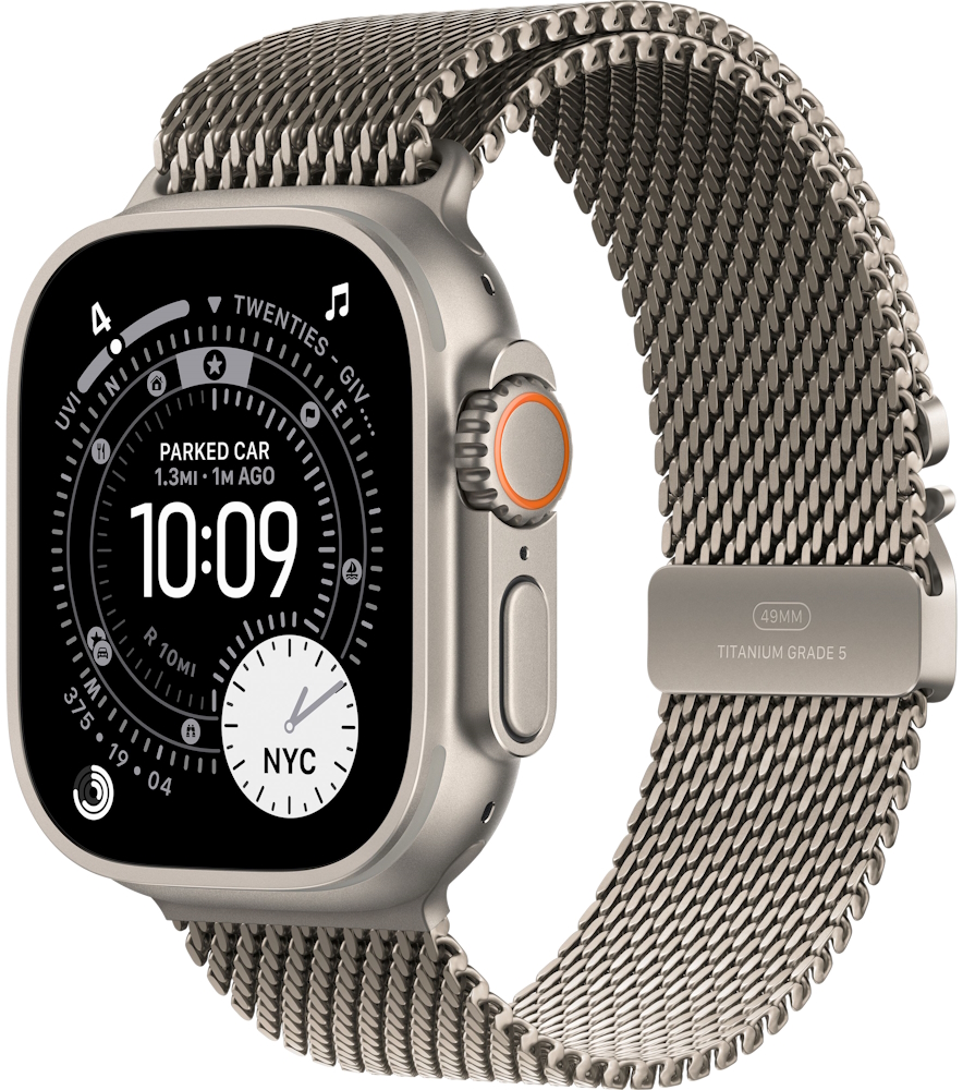 Часы Apple Watch Ultra 3 2025 Cellular, 49 мм, корпус из титана натурального цвета, миланский браслет натурального цвета, размер L (MF0E4) Часы Apple Watch Ultra 3 2025 Cellular, 49 мм, корпус из титана натурального цвета, миланский браслет натурального цвета, размер L (MF0E4)