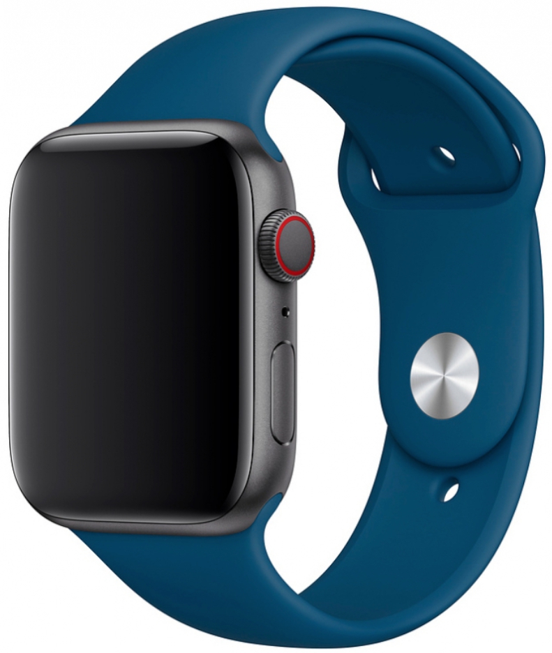 Ремешок Apple Watch 40мм, размеры S/M и M/L, спортивный, темно синий MTP62ZM/A