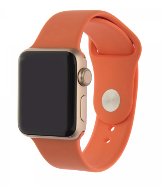 Силиконовый ремешок SPORT InteStep для Apple Watch 38/40 мм (оранжевый)