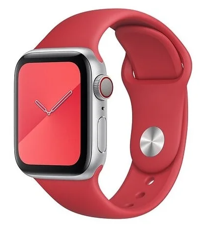 Спортивный силиконовый ремешок Gurdini для Apple Watch 38/40 (красный)