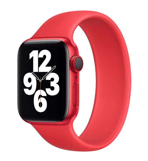 Силиконовый ремешок Монобраслет для Apple Watch 38/40 размер M (Красный)