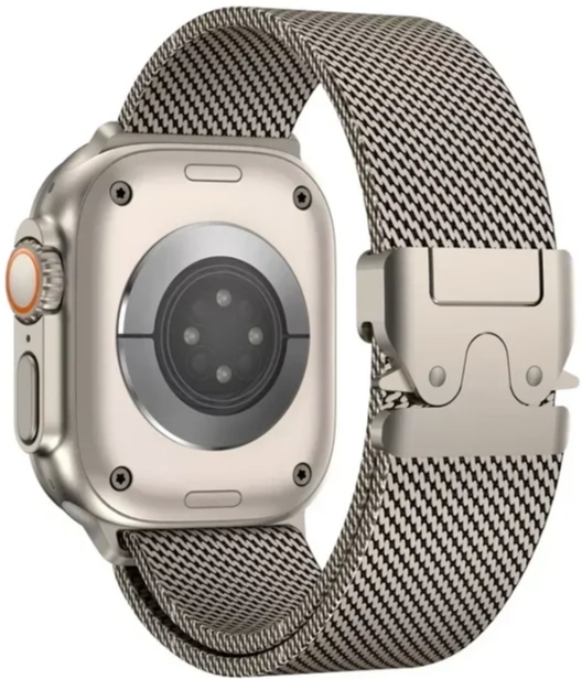 Сетчатый браслет Gurdini Titanium Milanese Loop для Apple Watch 44/45/46/49 мм Starlight (сияющая звезда) Сетчатый браслет Gurdini Titanium Milanese Loop для Apple Watch 44/45/46/49 мм Starlight (сияющая звезда)