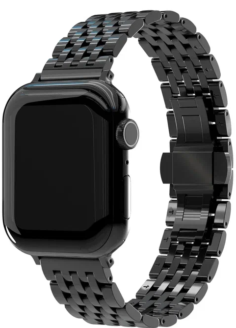 Ремешок из нержавеющей стали VLP Stark Band для Apple Watch 42/44/45 мм (черный)