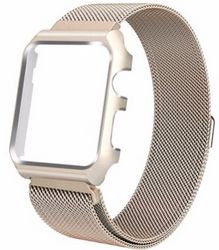 Сетчатый браслет и защита корпуса CTI для Apple Watch 42/44 мм (золото)