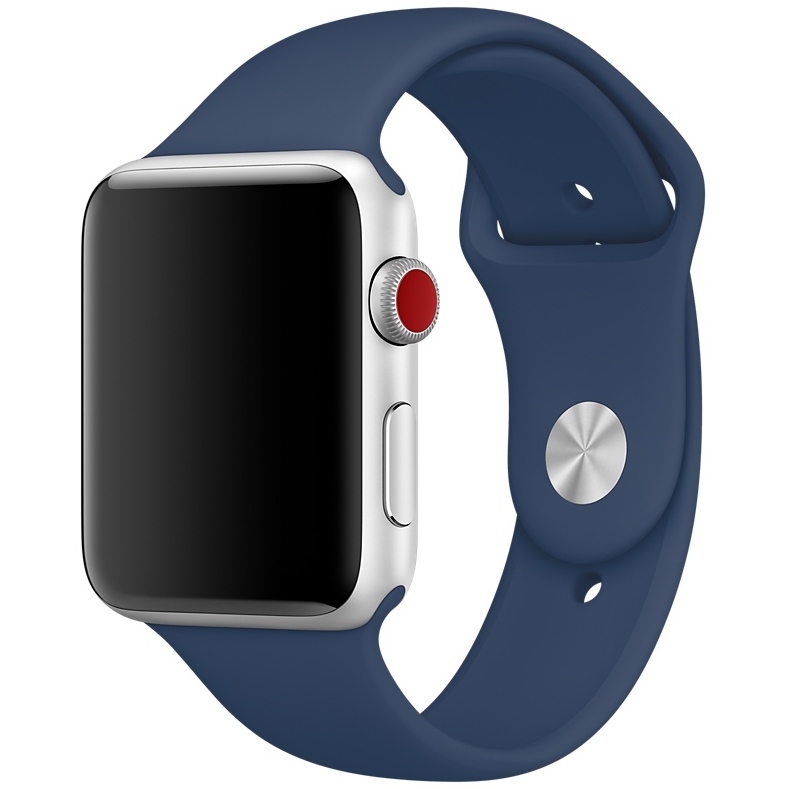 Силиконовый ремешок CTI для Apple Watch 42/44 мм (Темно-синий)