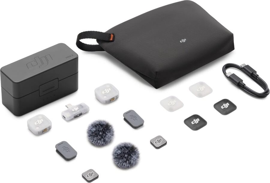 Комплект беспроводных микрофонов DJI MIC MINI 2 (2 TX + 1 Mobile RX + Charging Case)