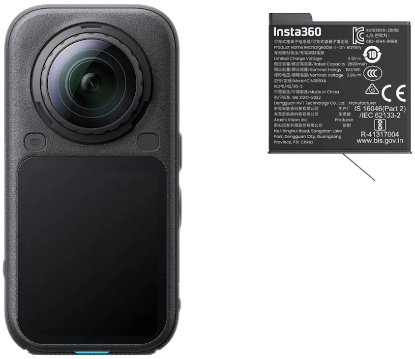 Экшн-камера Insta360 X6 Standard Bundle, черный
