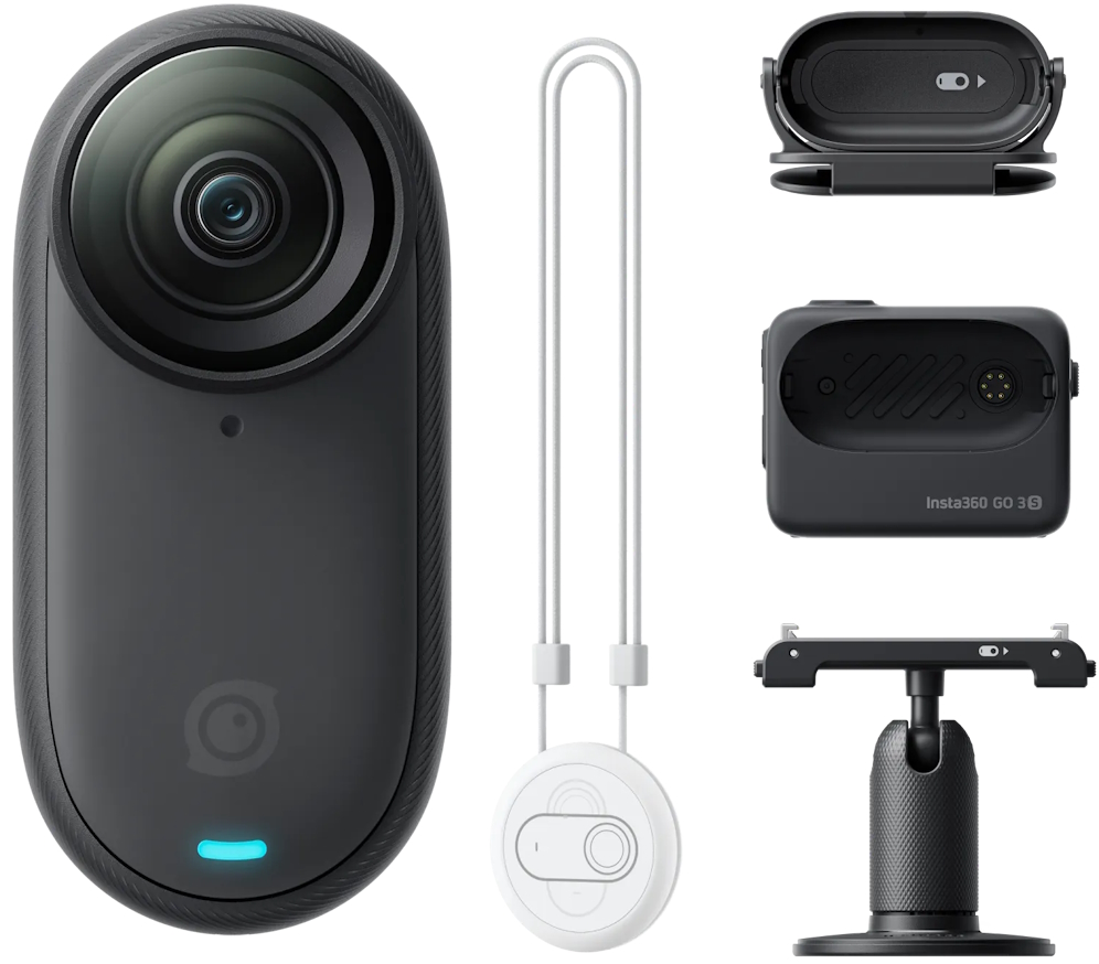 Экшн-камера Insta360 GO 3S 64GB Standard Bundle, черный