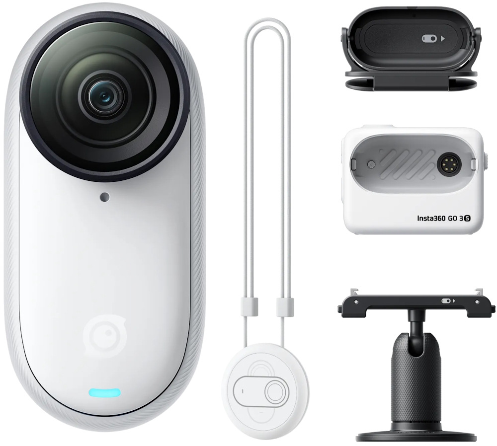 Экшн-камера Insta360 GO 3S 64GB Standard Bundle, белый