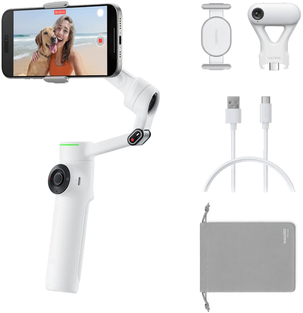 Стабилизатор Insta360 Flow 2 Pro AI Tracker Bundle, белый