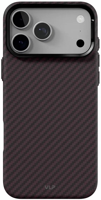 Чехол защитный VLP LITE Grid Case с MagSafe для iPhone 18 Pro Max (темно-вишневый)