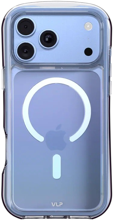 Чехол защитный VLP Bubble Case с MagSafe для iPhone 18 Pro Max (голубой)