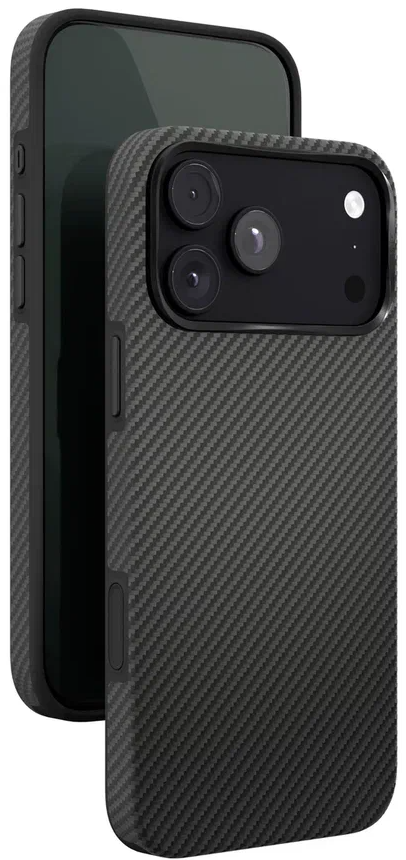 Чехол защитный VLP Kevlar Hybrid Case с MagSafe для iPhone 18 Pro Max (черный) Чехол защитный VLP Kevlar Hybrid Case с MagSafe для iPhone 18 Pro Max (черный)
