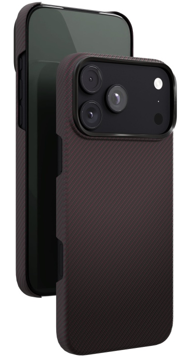 Чехол защитный VLP Kevlar Case с MagSafe для iPhone 18 Pro Max (темно-вишневый)
