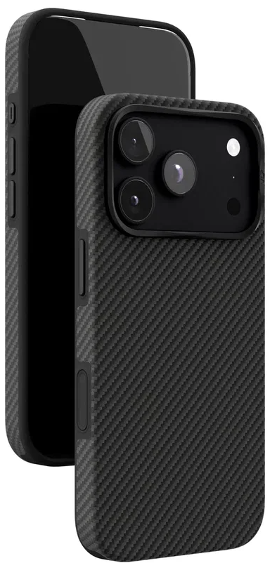 Чехол защитный VLP Kevlar Hybrid Case с MagSafe для iPhone 18 Pro (черный)