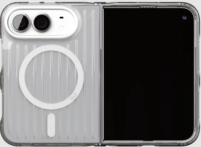 Чехол накладка VLP Pulse Case с поддержкой MagSafe для iPhone Duo (серебристый)