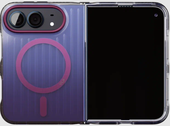 Чехол накладка VLP Pulse Case с поддержкой MagSafe для iPhone Duo (темно-вишневый)