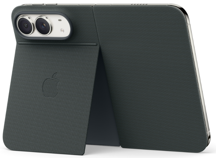 Чехол-обложка из высокотехнологичной ткани Apple iPhone Duo Folio Kickstand Case MagSafe (MKR74ZM/A), цвет Navy Blue, Темно-синий