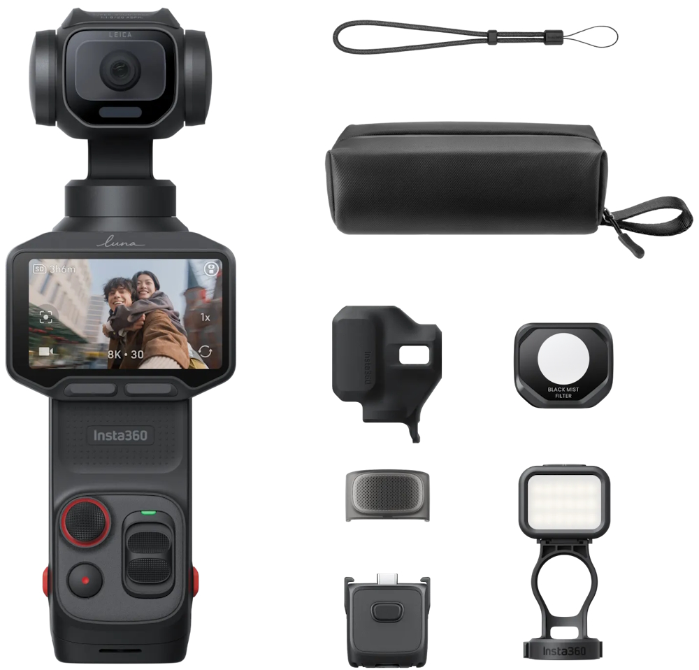 Камера Insta360 Luna Pro Fill Light Bundle, черный