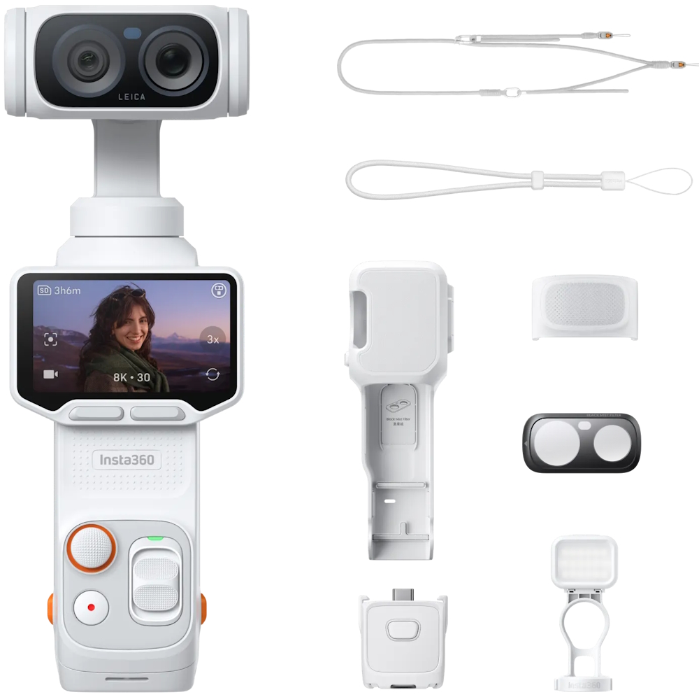 Камера Insta360 Luna Ultra Fill Light Bundle, белый